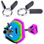Leezo 2pcs Exercice Poids Collar Gym Fitness Barbell Clamps Clips Colliers Haltères Spring Outil Haltérophilie Attachement Barbell