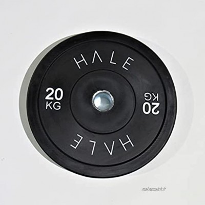 Paire de plaques pare-chocs olympiques en caoutchouc 20 kg – 5,1 cm – Hale
