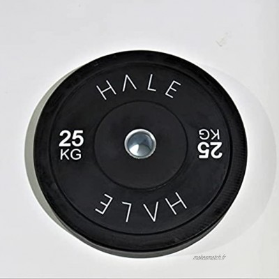 Paire de plaques pare-chocs olympiques en caoutchouc 25 kg – 5,1 cm – Hale