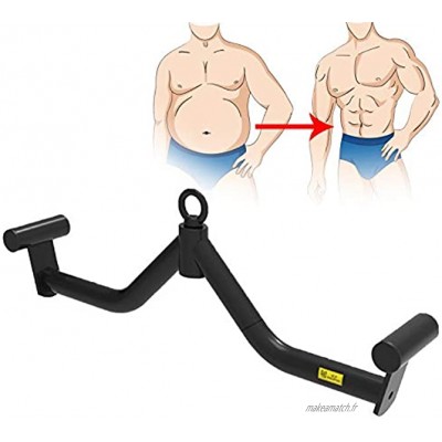 BYMEMYR T- Bar Pull Down Exercises Tricep Back Muscles LAT Pull Down Bar V- Bar Pull Down Bar Cable Attachment pour Gym LAT Pull Down Bar Hand Grips Size : 83cm
