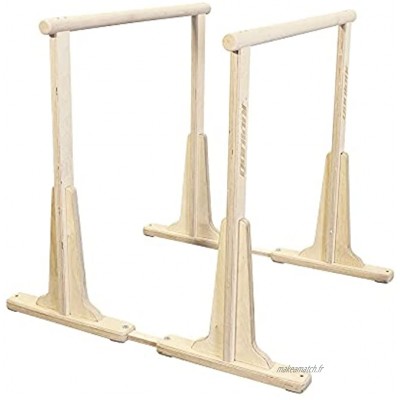 Gorilant – Barres parallèles pour exercice fondant barres de gymnastique dip station calandre hauteur 90 cm largeur réglable