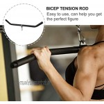 WINOMO Barre droite rotative pour biceps Barre de traction Levier de tension dorsale Barre de traction pour biceps