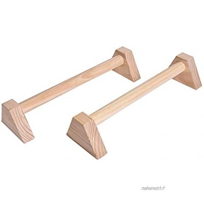 1 paire de support de push-up à quatre coins en bois de charbon de bois support de barres parallèles simples en bois Support de push-up de support inversé pour l'exercice de remise en forme