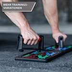 Kraftschmiede® Planche de pompes pliable 9 en 1 – Planche de pompes multifonction pour l'entraînement à la maison – Planche de fitness muscleboard portable