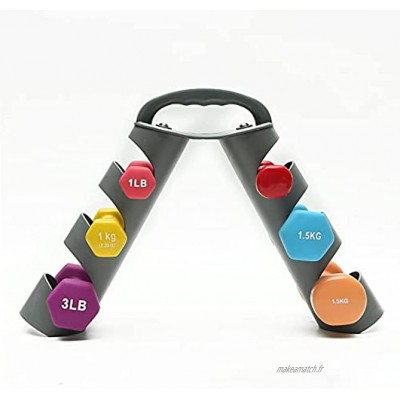 Xiaoli Porte haltère 3 Niveaux de Rangement d' haltères d' haltère Anti- Usure Multi- Couche haltère Support de Plancher de Plancher équipement d'exercice Exercice de Remise en Forme Color : B