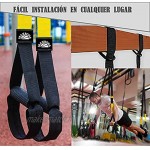 MAXBONA Trainer Kit d'entrainement en suspension à la maison Sangles de résistance pour Gym Fitness à l'intérieur et à l'extérieur Home Gym léger & robuste