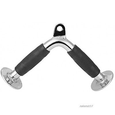 Delaman Barre de Triceps Barre de en Forme de V poignée en Acier Durable équipement de câble de Gymnase à Domicile Tricep
