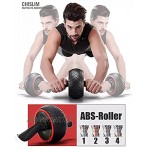Roue d'exercice abdominale en ABS Équipement de fitness Rouleau de sourdine Pour entraînement du ventre Fournitures d'entraînement Couleur : A