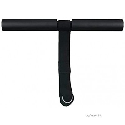 Vobajf Barre abdominale rembourrée portable et réglable pour la maison la salle de sport ou l'entraînement à la maison Couleur : noir taille : 21,5 cm