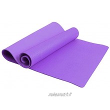 Tapis de yoga antidérapant durable de 4 mm d'épaisseur pour perte de poids violet