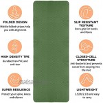 Tapis de yoga pliable tapis de sport tapis d'exercice de fitness antidérapant pour les voyages de gym à domicile tapis d'entraînement écologique en TPE tapis de camping portable pour Pilates