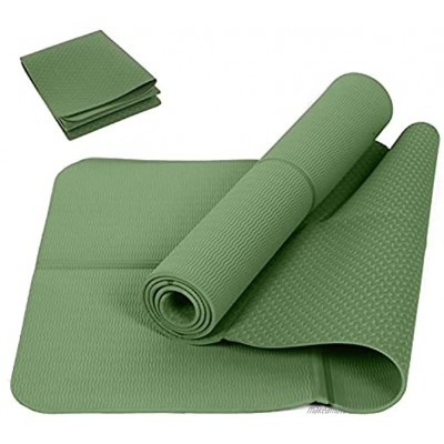 Tapis de yoga pliable tapis de sport tapis d'exercice de fitness antidérapant pour les voyages de gym à domicile tapis d'entraînement écologique en TPE tapis de camping portable pour Pilates