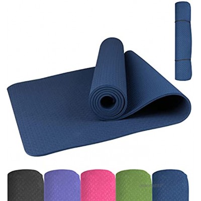 Wishstar Tapis Yoga Mat Tapis de Sport Tapis Fitness Antidérapant et Anti-Transpiration Tapis Gym pour Yoga Pilates Gymnastique Meditation