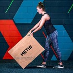 METIS Box Jump Pliometrie 3-en-1 – Appareil Musculation Fitness & Crossfit | Plyobox en Bois pour Box Training | Hauteur Réglable de 51cm 61cm & 76cm Plyo Box