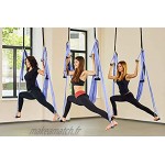 JIALFA Hamac de Yoga Aérien Kits Balançoire de Yoga en pour Le Yoga Anti-gravité Exercices d'inversion flexibilité améliorée et Force de Base Accessoires de Montage Inclus