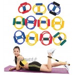 MeterBew1147 Sangles de pilates pour exercices d'étirement Sangle de cheville élastique Idéales pour la maison la gym le yoga l'entraînement