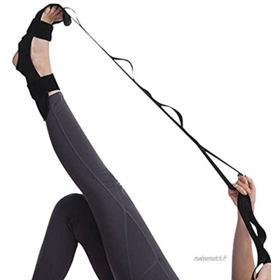 Yoga Ligament Stretching Belt Bande d'exercice Sangle de Yoga Sangle de Ceinture de Yoga Réglable Sangles de Fitness pour étirements de Yoga Pilates Danse Gymnastique et Habileté