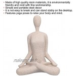KASD Figurines de Pose de Yoga en résine Pose de Yoga Polyvalente méchant Cadeau Exquis Statue de Pose de Yoga Statue de Pose de Yoga Unique Sculpture de Pose de Yoga pour Salon pour étudeBL560