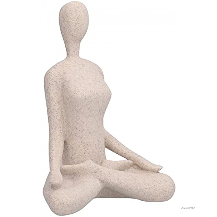 KASD Figurines de Pose de Yoga en résine Pose de Yoga Polyvalente méchant Cadeau Exquis Statue de Pose de Yoga Statue de Pose de Yoga Unique Sculpture de Pose de Yoga pour Salon pour étudeBL560