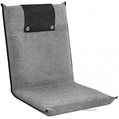 bonVIVO Easy II Chaise de méditation siège de Sol rembourrée avec Dossier réglable Chaise Pliable Polyvalente et élégante Chaise pour Yoga Maison Bureau extérieur Chaise de Plage Confortable