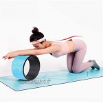 XINLINGLI Roue de Yoga Roue Yoga Séance D'entraînement Retour Pilates Yoga Stretching Roue Non Slip Améliorer Saltos De la Roue de Yoga Yoga Posture Black,-