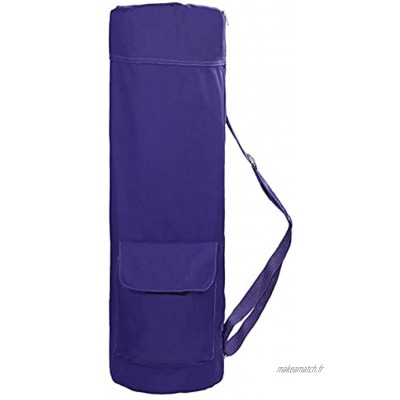 DERCLIVE Sac de transport portable pour tapis de yoga avec fermeture éclair et poche latérale réglable