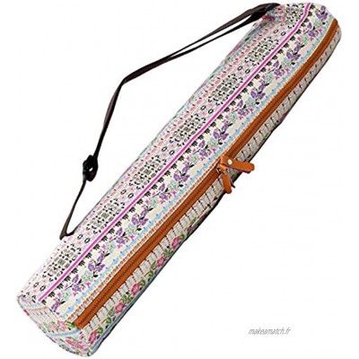 #DoYourYoga Yogabag »Sunita« Yoga Mat Bag Made of High-Class Canvas for yogamats up to 180 x 60 x 0,3 cm. Rose Pattern