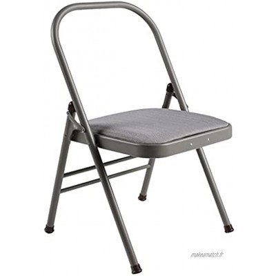 KGY Chaise de Yoga Pliante sans Dossier pour l'entraînement à la Force Flexible Coussin Lin Tube d'acier 26 mm Outil portatif Chaise de Yoga antidérapante capacité de 385 liv