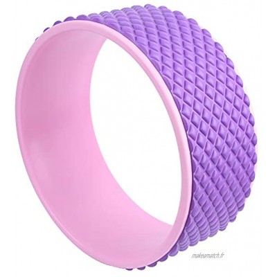 Roue de yoga Pilates roue de yoga durable sans irritation de la peau Fournitures de fitness écologiques pour les exercices de yogaViolet