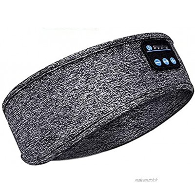 Casque de Sommeil Casque de Sport Bluetooth Casque de Sommeil Ultra-Doux Haut-parleurs stéréo HD Ultra-Minces intégrés Parfaits pour Le Sport la méditation et la Relaxation-Hemp Ash