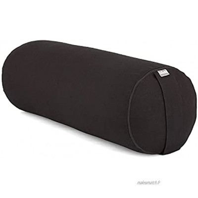 Coussin Bolster de Yoga Basic env. 65 x 23 cm Coton Robuste Housse Amovible Lavable à 30°C Passant pour Le Transport Remplissage et Couleur au Choix