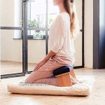 Tabouret de méditation tabouret de méditation d'exercice table de méditation pliante tabouret à genoux en bois avec charnière de verrouillage tabouret de yoga à jambe oblique avec coussin