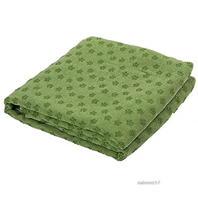 PAKEY Hot Yoga Mat Towel Sweat Absorbing Non-Slip for Hot Yoga Towel Blanket with Grip Dots Green