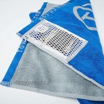 Towel Tech Serviette de Sport Magnétique avec Poche Tencel pour Une hygiène optimale | Caractéristiques brevetées : Aimant Amovible Poche Mesh zippée Code Cou-Leur et matière Eucalyptus 2 Pièce