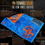 Towel Tech Serviette de Sport Magnétique avec Poche Tencel pour Une hygiène optimale | Caractéristiques brevetées : Aimant Amovible Poche Mesh zippée Code Cou-Leur et matière Eucalyptus 2 Pièce
