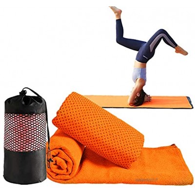 XINLINGLI Couverture Yoga Tapis De Sport Serviette Tapis de Yoga Serviette de Sueur Serviette pour Tapis De Yoga pour l'exercice Serviette de Tapis Orange,-