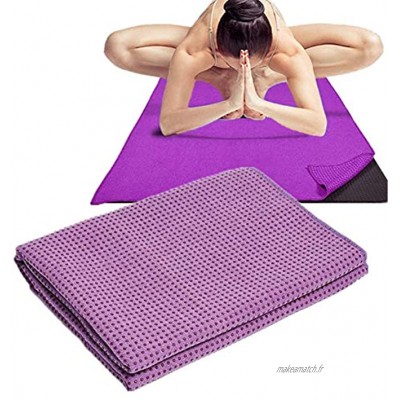 XINLINGLI Serviette Yoga Antidérapante Tapis Sport Serviette Fitness Tapis Serviette Non Slip Tapis d'exercice Serviette Purple,-