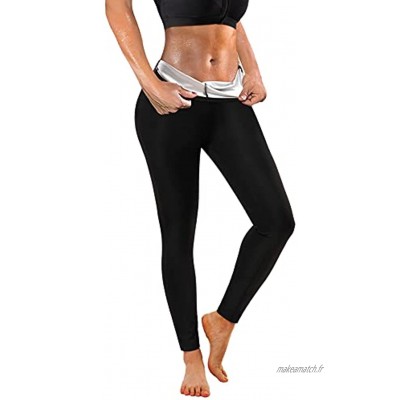 Bingrong Pantalon de Sudation Sport Femme Sauna Legging Minceur Amincissant Anti Cellulite Transpiration Pants Taille Haute Pantalons pour Fitness Yoga Gym