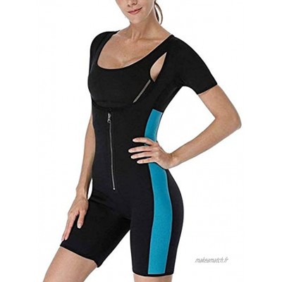 Denise Lamb Sport Fitness Combinaison Femmes Sauna Sweat Suit Néoprène Minceur Shapewear Full Body Shaper Convient pour Exercice Exercice Routine Gym Costume