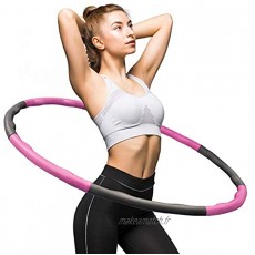 WATSABRO Fitness Exercise Hoop pour la perte de poids et le massage un cerceau détachable de 7 à 8 pièces pour le fitness l'entraînement le bureau ou les contours des muscles abdominaux