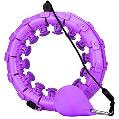 Wuudi Cerceau de Fitness 24 Nœuds Ajustable Hula Fitness Hoop Détachable avec Balle de Gravité pour Enfants Adultes Débutants Perte de Poids et Entraînement