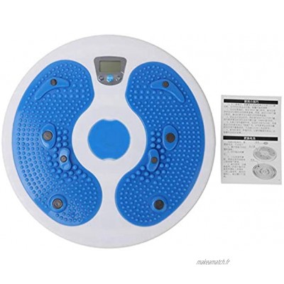 PYMQSM Électronique Calorie Count Équipement de Fitness Aimant Massage Taille Twister Plate Bleu