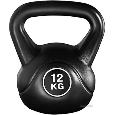 Yaheetech Ketellbell 12 20 kg en Ciment Plastique Idéal pour Professionnels Hommes Exercices de Musculation à Domicile ou Gym