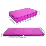 CGHPY Tapis de Gymnastique épaississement épaississant Pliante éponge Tapis Fitness Exercice Yoga Mat Pourpre 240 * 120 * 5cm,Purple-One Size