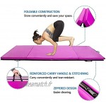 CGHPY Tapis de Gymnastique épaississement épaississant Pliante éponge Tapis Fitness Exercice Yoga Mat Pourpre 240 * 120 * 5cm,Purple-One Size