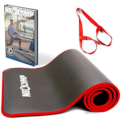 NEOLYMP tapis sport | tapis fitness | tapis de sport pour les professionnels + E-Book avec exercices | tapis de gym | tapis exterieur