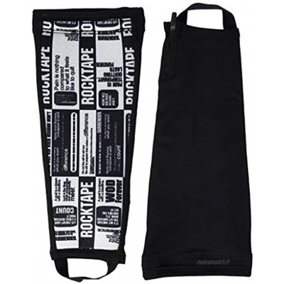 RockTape RockGuard Lot de 2 protège-Tibias pour haltérophilie Noir Blanc 6,35 x 55,88 cm Taille Unique