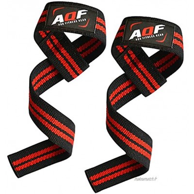 AQF Sangle Musculation Non rembourré Protege Poignet pour Levée de Poids Support-Sangles De Levage des excercices de Bodybuilding Fitness et Barre