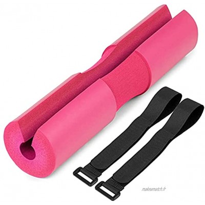 Manchon à Squat Barbell épaule coussin d'haltérophilie d'haltérophe de protection épaule mousse squat tampon gym équipement de gripper pour les Poussées de Hanche  Couleur : Pink  Size : 45X40CM