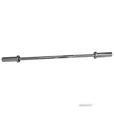 Sveltus Olympic Bar 130 cm avec Stops disques Barre Musculation Mixte Adulte Chromée